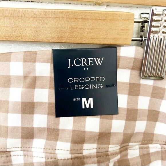 NWT J. Crew Factory Brown White Printed Cropped Everyday Leggings Size M - Picture 5 of 9